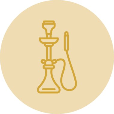 Nargile ikonu. Web için nargile simgesinin basit bir gösterimi