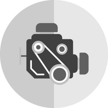 araba motoru simgesi, vektör illüstrasyonu basit tasarım