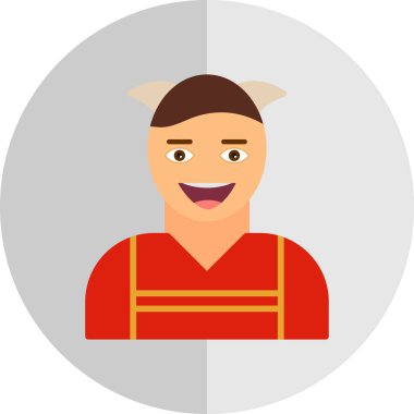 Bir adamın çizgi film karakterinin vektör çizimi