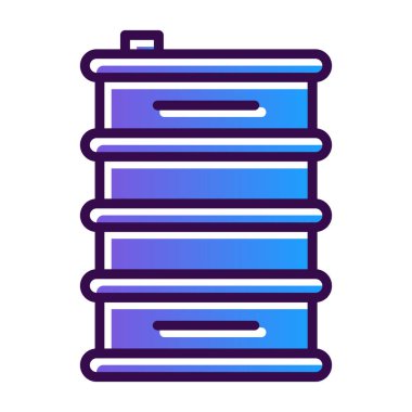 Mavi ve beyaz bir ikonun vektör illüstrasyonu