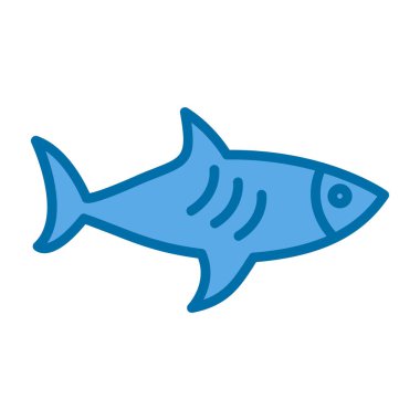 balık simgesi, vektör illüstrasyonu basit tasarım