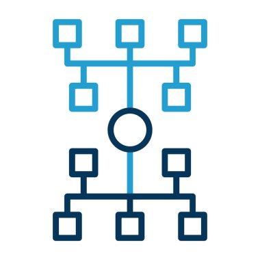 Algoritma ağ simgesi, vektör illüstrasyonu 