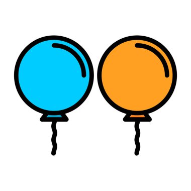 Balon simgesinin vektör illüstrasyonu 