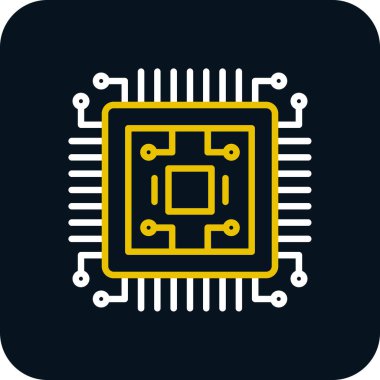 çip simgesi, vektör illüstrasyonu basit tasarım