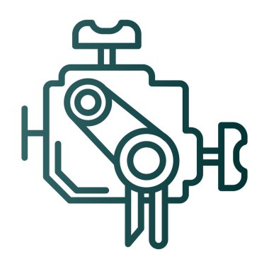 motor simgesi, vektör illüstrasyonu basit tasarım