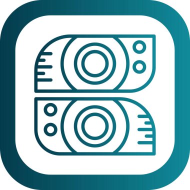 İki Araba Işıkları simgesi, vektör illüstrasyonu