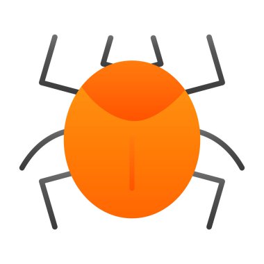 izole edilmiş turuncu örümcek simgesi