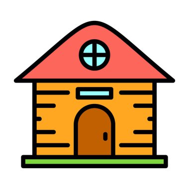 Ev. Web simgesi basit illüstrasyon