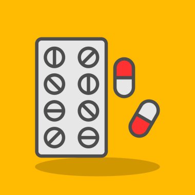 hap simgesi, vektör illüstrasyon tasarımı 