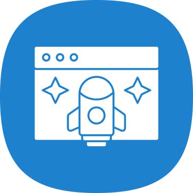 başlangıç düz simgesi, vektör illüstrasyonu 