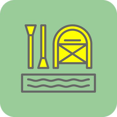 Rafting simgesinin vektör illüstrasyonu 