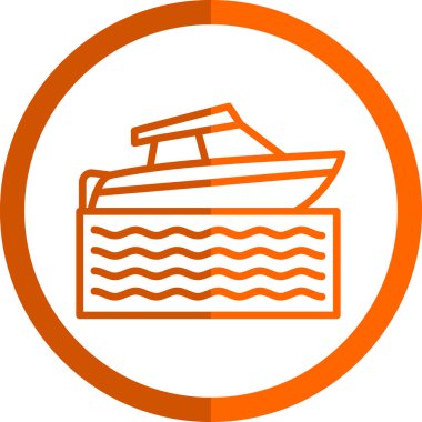 Hız teknesi ikonu vektör illüstrasyonu 