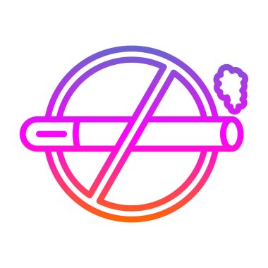 Sigara içmeyi bırak işaret vektörü çizimi tasarımı 