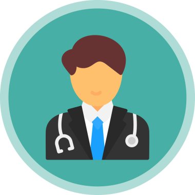 doktor avatar vektör resimleme 