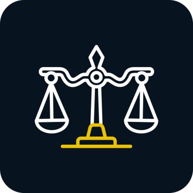 Ölçek simgesi, vektör illüstrasyonu basit tasarım