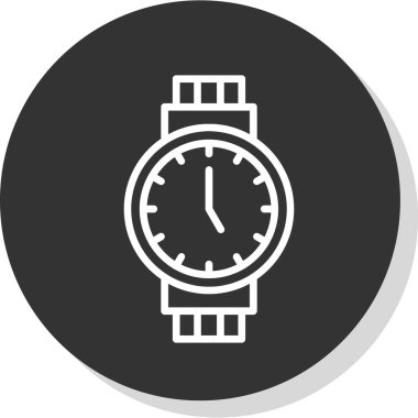 Kol saati web simgesi basit illüstrasyon 