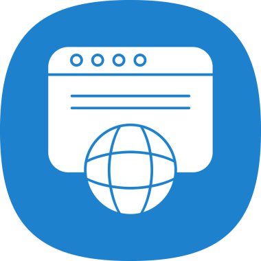 Web tarayıcı simgesi, vektör illüstrasyonu basit tasarım