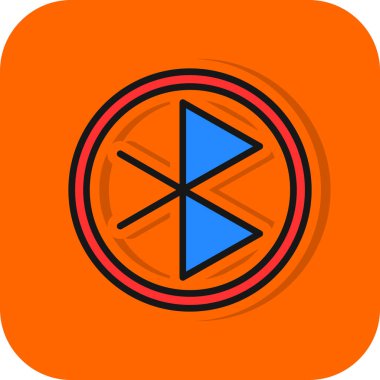 Bluetooth Web simgesi basit illüstrasyon 