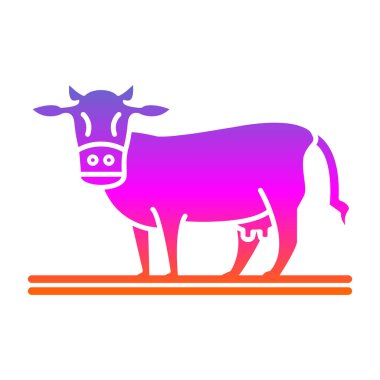 Bir ineğin vektör simgesi 