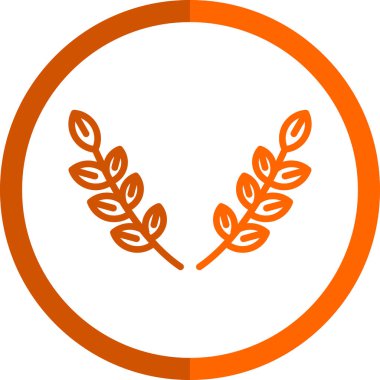 Defne çelengi ağ vektör simgesi