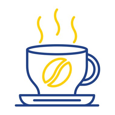 sıcak kahve simgesi, vektör illüstrasyonu