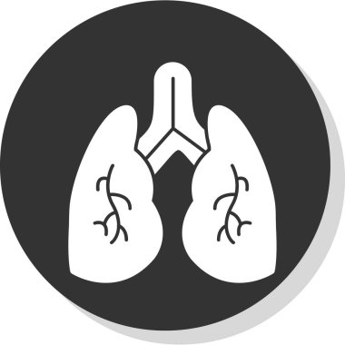 akciğerler web simgesi basit illüstrasyon 