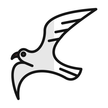 Martı. Web simgesi basit illüstrasyon 