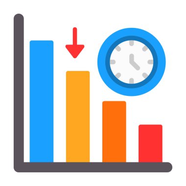 Zaman yönetimi simgesi vektör illüstrasyonu