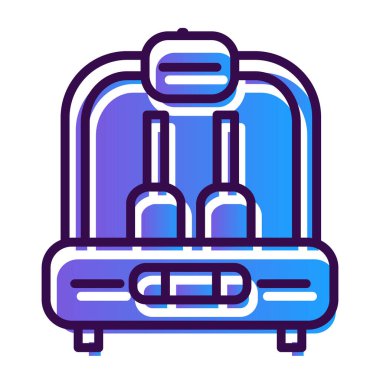 Klima simgesi renk ana hatları vektörü