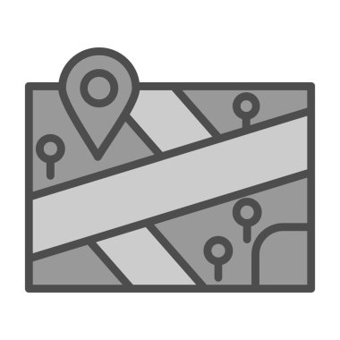 harita pin konumu simgesi düz biçimli