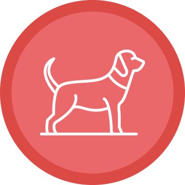 köpek simgesi, vektör illüstrasyonu basit tasarım