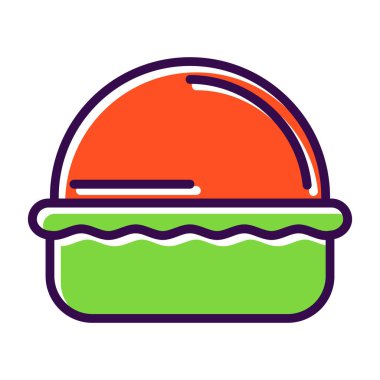 Makaronlar pasta web simgesi, vektör illüstrasyonu 