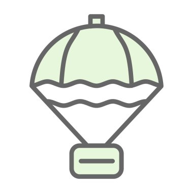 paraşüt ağ simgesi, vektör illüstrasyonu