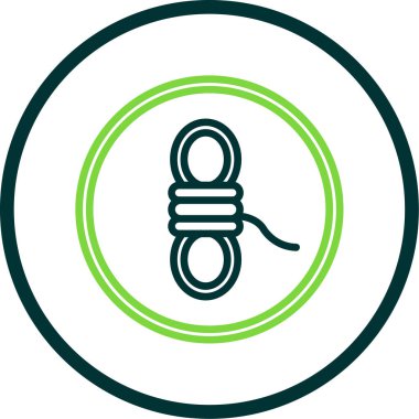 İp düz simgesinin vektör illüstrasyonu