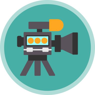 video kamera simgesi, vektör illüstrasyonu basit tasarım