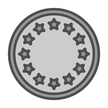 Siyah kurdeleli bir yıldızın vektör simgesi