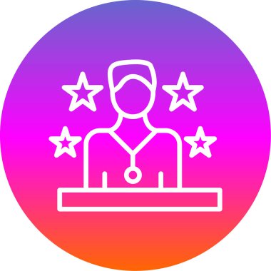 Bir doktor simgesinin vektör çizimi