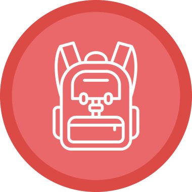 sırt çantası simgesi vektör illüstrasyonu 