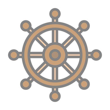 taslak biçiminde denizcilik direksiyon simgesi