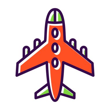 uçak ikonu vektör illüstrasyonu 