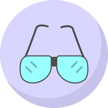 Gözlük. Web simgesi basit illüstrasyon 