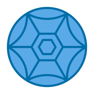 düz futbol topu simgesi, vektör illüstrasyonu