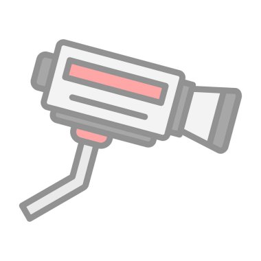 CCTV kamerası. Web simgesi basit illüstrasyon