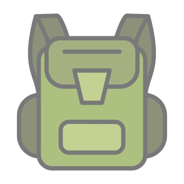 sırt çantası simgesi vektör illüstrasyonu 