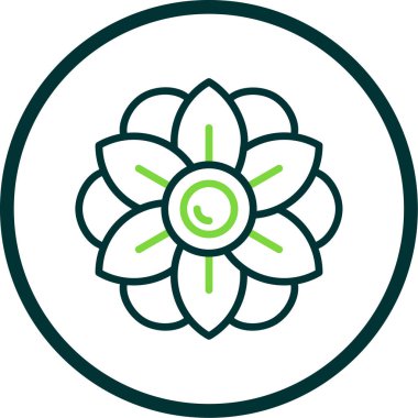 Çiçek. Web simgesi basit illüstrasyon