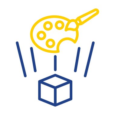 Sanal Boyama simgesi, vektör illüstrasyonu