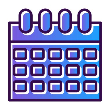 Takvim simgesi, vektör illüstrasyonu basit tasarım