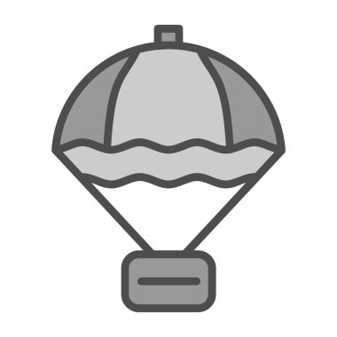 paraşüt ağ simgesi, vektör illüstrasyonu