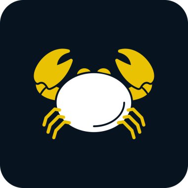 Yengeç simgesi vektör illüstrasyonu 