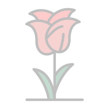Lale çiçek simgesinin vektör illüstrasyonu